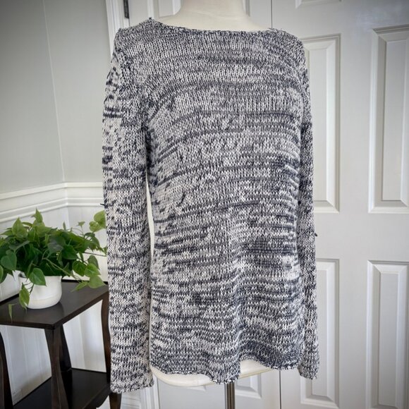 Ann Taylor Marled Linen Blend Knit Tunic Sweater, Size S - Picture 1 of 12